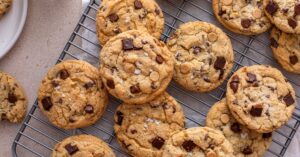 Homemade Baked Cookies with Chocolate Chips and Brown Butter