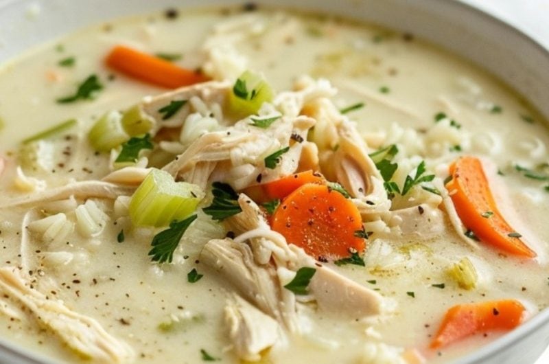 Chicken Lemon Rice Soup