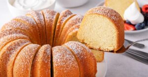 Cream Cheese Pound Cake with Powder