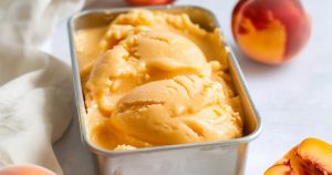 Homemade Peach Sorbet