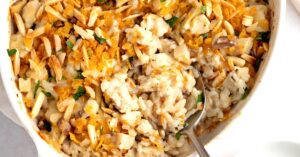 Homemade Hot Chicken Salad in a Casserole