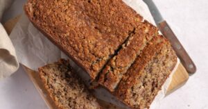 Homemade Oatmeal Banana Bread with Ground Cinnamon