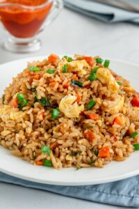 Homemade Panda Express Fried Rice with Egg, Green Onions and Carrots