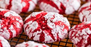 Red Velvet Crinkle Cookies
