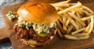 Spicy Chicken Sandwich with Pickles