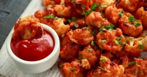 Spicy Homemade Cauliflower Buffalo Wings with Herbs