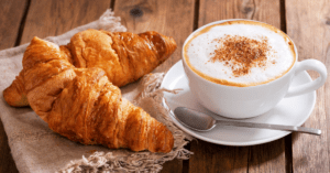 Breakfast Croissants with Coffee