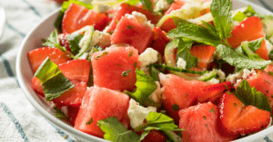 Watermelon Salad with Feta Cheese and Mint